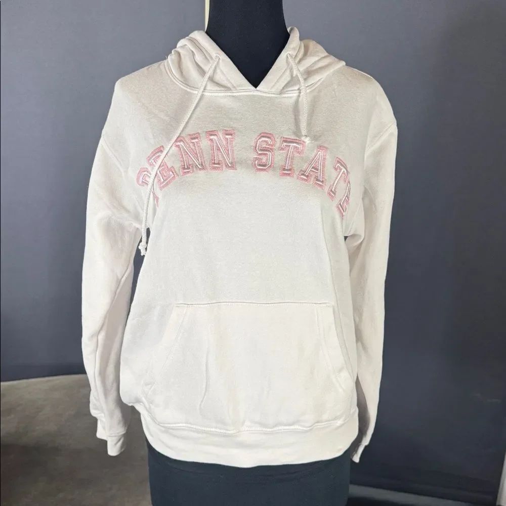 Women’s White Embroidered ‘Penn State’ Hoodie Officially Licensed Size M NEW